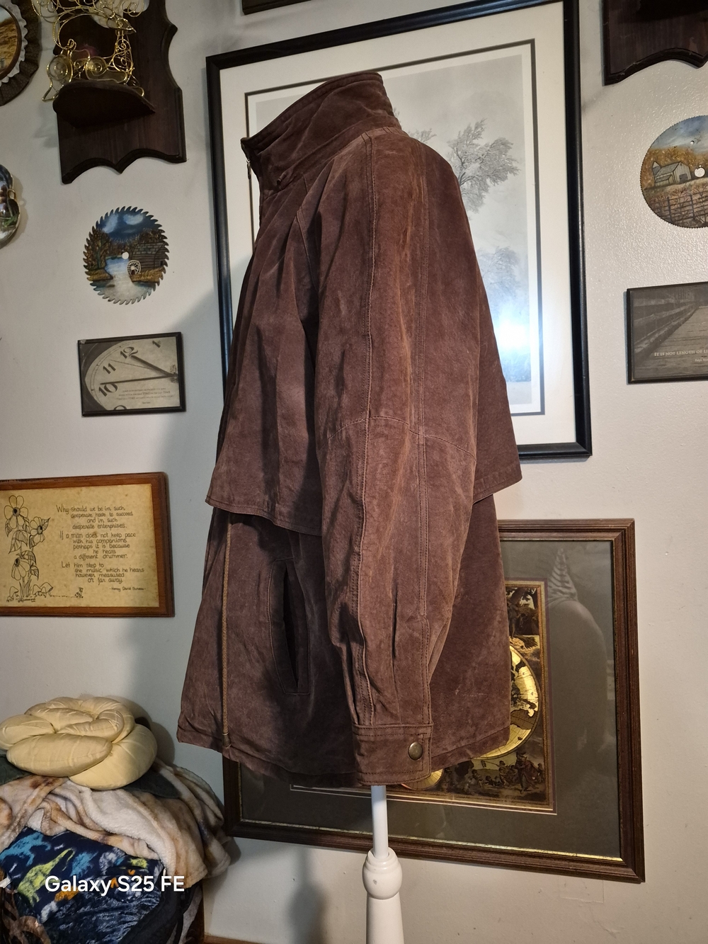 Kathy Ireland Chocolate Brown Genuine Leather Winter Coat XL - Picture 2 of 8